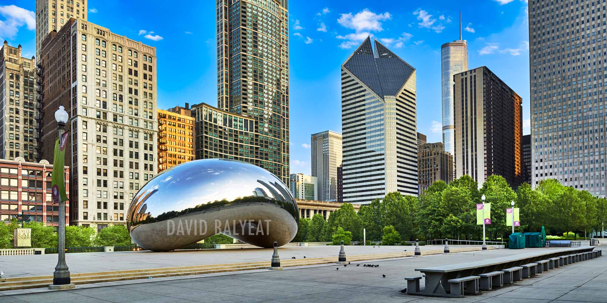 Cloud Gate Millenium Park Chicago skyline high-definition HD professional landscape photography