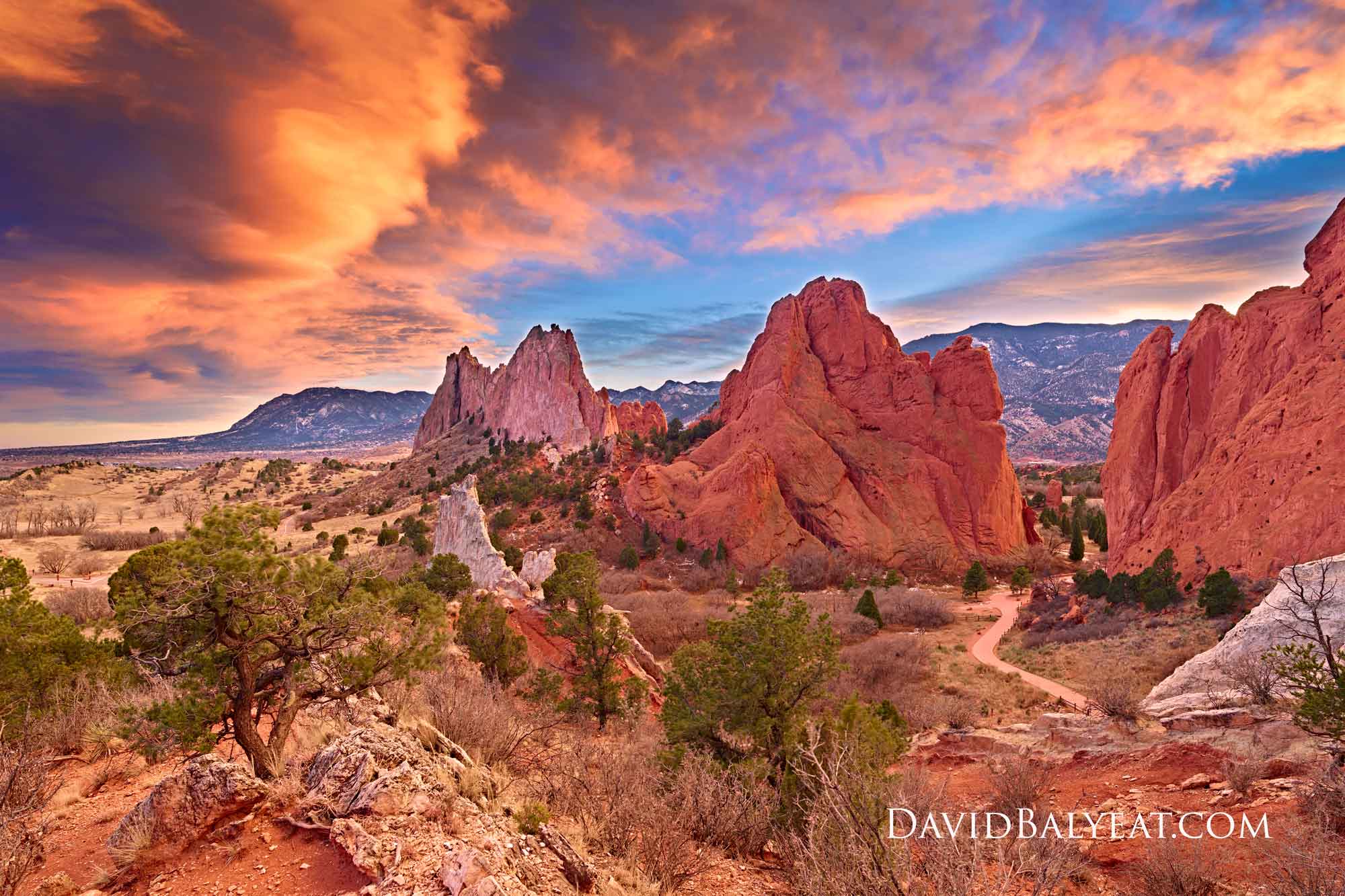 Blazing Skies Garden Of The Gods David Balyeat Photography