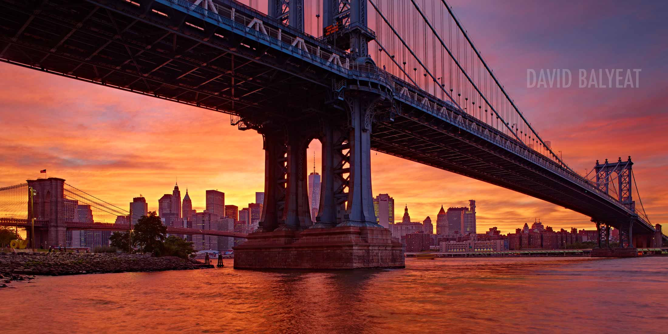 Manhattan Bridge Brooklyn Manhattan New York City sunset photography