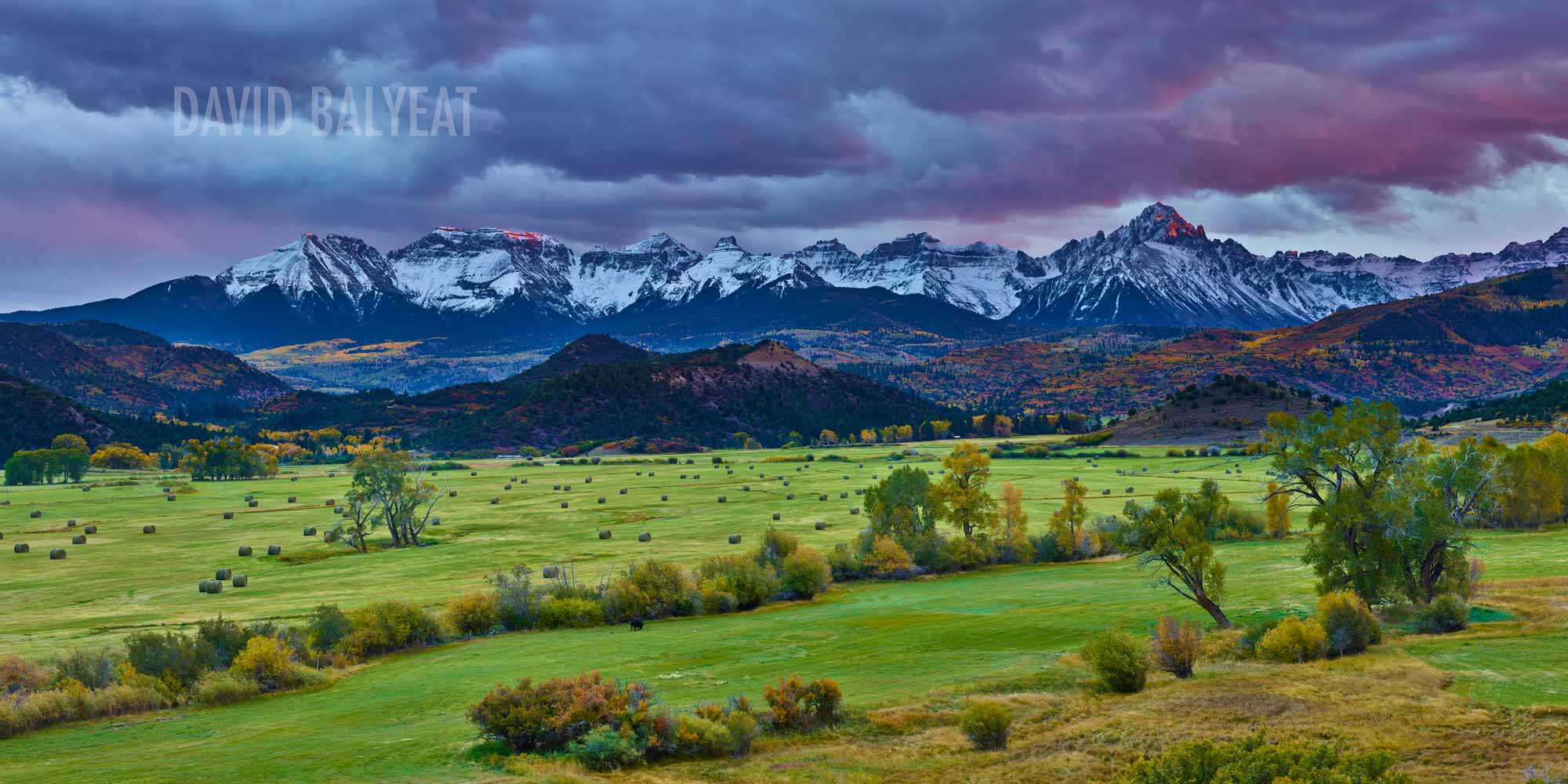 Ridgway Colorado mountain ranch sunset